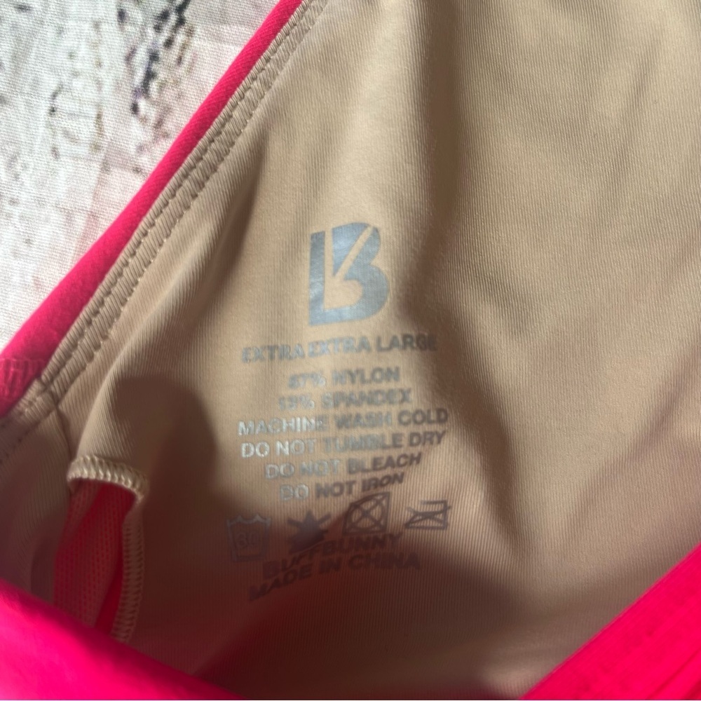 Buffbunny Collection Pink Strappy Sport Bra Size XXL - Picture 4 of 5
